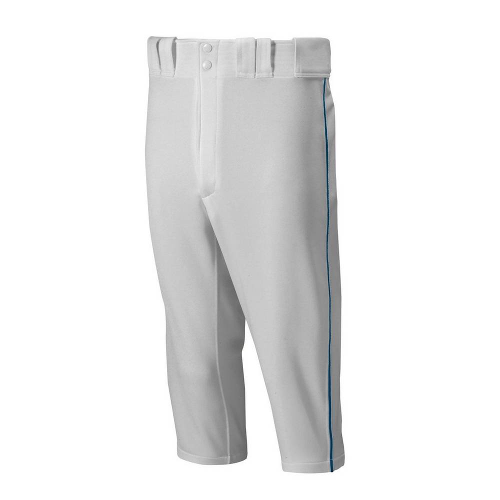 Pantaloni Mizuno Baseball Premier Short Piped Uomo - Grigie/Blu Marino - 97205-KIAR